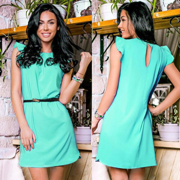 Summer Sleeveless Sexy Ruffles Women Dress Casual A Line Bodycon Dresses Short Mini Tube Beach Dress Vestidos LJ4534E