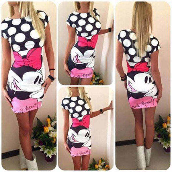 Vestidos 2016 Love Heart Print Slim Pencil Dresses Party Plus Size Women Clothing Cute Casual Bandage Bodycon Summer Dress Robe