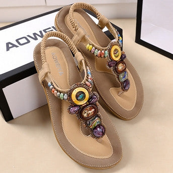 Woman 2016 New Summer Flat Sandals Ladies Summer Bohemia Beach Flip Flops Shoes Women Shoes Sandles Zapatos Mujer Sandalias