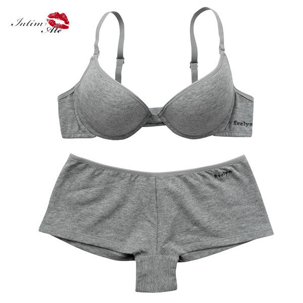 Top quality women bralette underwear bra brief sets cotton bra & brief sets underwear sport brassiere lingerie set