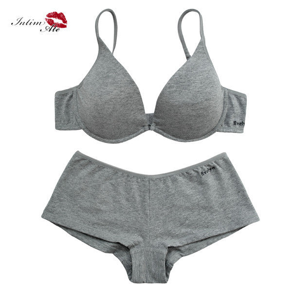 Top quality women bralette underwear bra brief sets cotton bra & brief sets underwear sport brassiere lingerie set