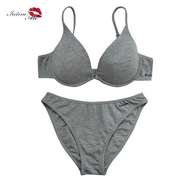 Top quality women bralette underwear bra brief sets cotton bra & brief sets underwear sport brassiere lingerie set