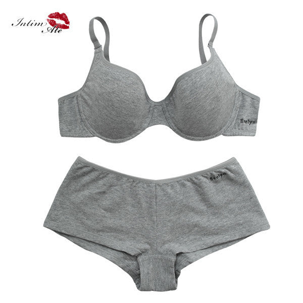 Top quality women bralette underwear bra brief sets cotton bra & brief sets underwear sport brassiere lingerie set