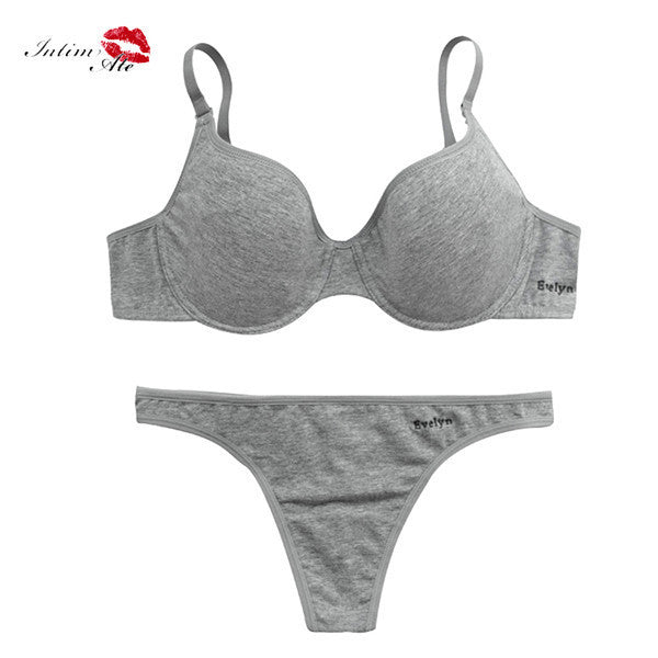 Top quality women bralette underwear bra brief sets cotton bra & brief sets underwear sport brassiere lingerie set