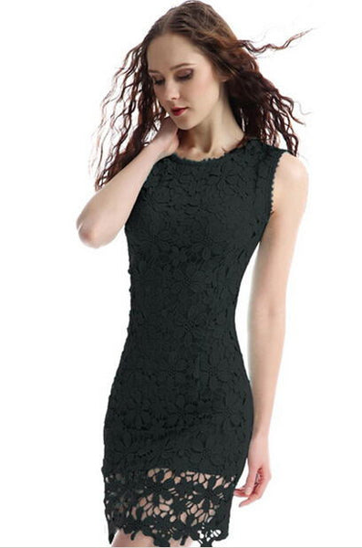 2016  Autumn Dresses Women Black white Lace Dresses Body Package Hip Sexy Dress