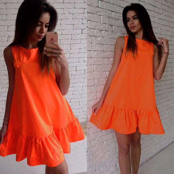 Summer Sleeveless Sexy Ruffles Women Dress Casual A Line Bodycon Dresses Short Mini Tube Beach Dress Vestidos LJ4534E