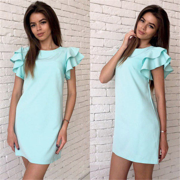 Summer Sleeveless Sexy Ruffles Women Dress Casual A Line Bodycon Dresses Short Mini Tube Beach Dress Vestidos LJ4534E