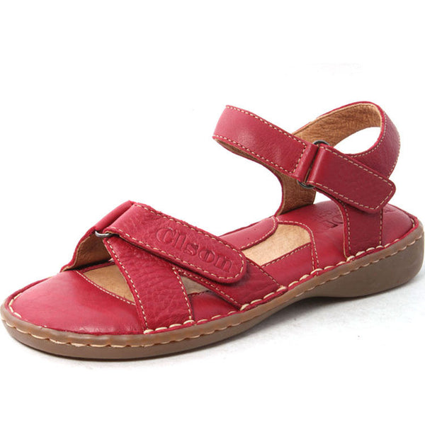 2016 new women  sandals soft leather summer women Genuine Leather handmade comfortable flat casual  women sandals